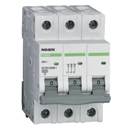NOARK Wyłącznik nadprądowy 3P Typ B 40A 6kA AC (100057) - Panele ...
